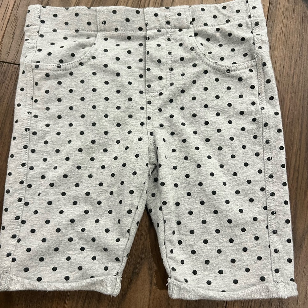 Tucker + Tate Shorts Gray Black Polka Dots Girls Size 6